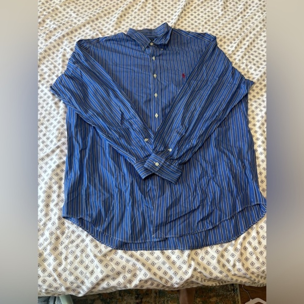 XL-Blue Ralph Lauren Button Down Polo Classic like new